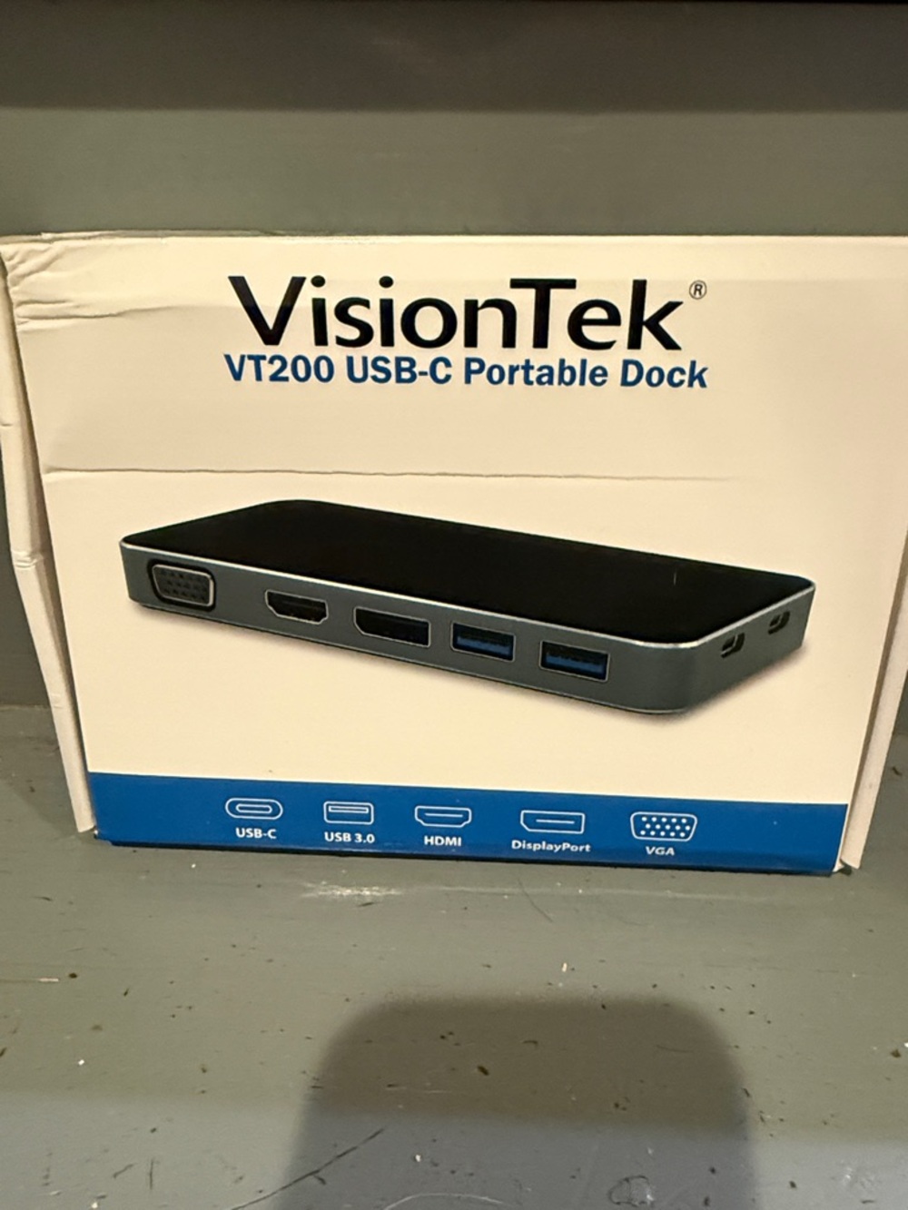VT200 USB-C Portable Dock – Sleek Black Multiport Adapter